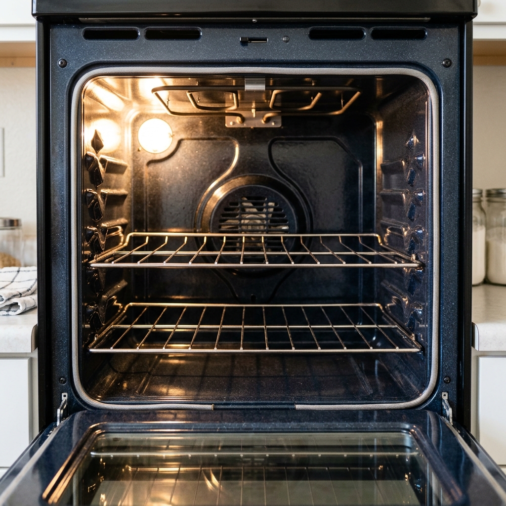 Sparkling clean oven after service